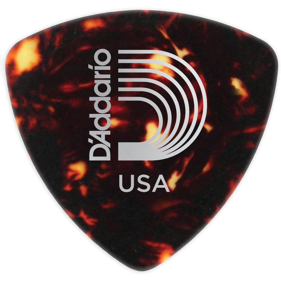 D'Addario 2CSH7-10 shell-color celluloid plectra 10-pack extra heavy wide shape