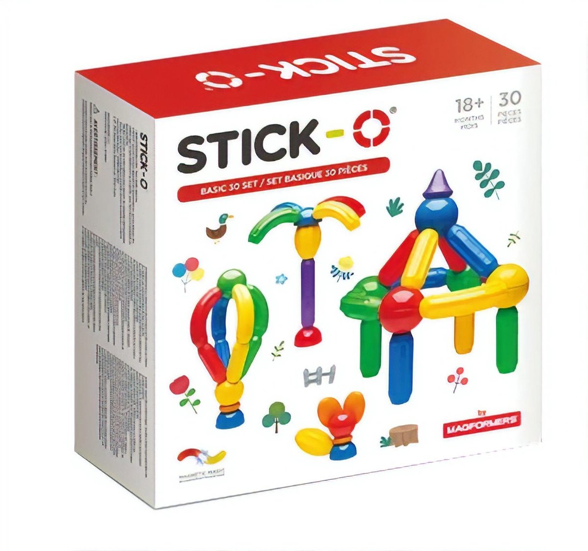 Stick-O Stick O bouwset Basic 30 delig 36 modellen multicolor