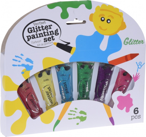 Free and Easy glitterverf 6 stuks 20 ml