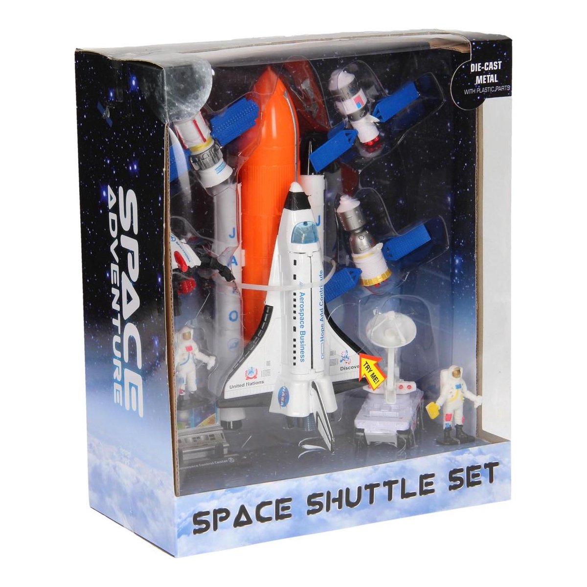 Johntoy speelset Space Shuttle 10 delig - Wit