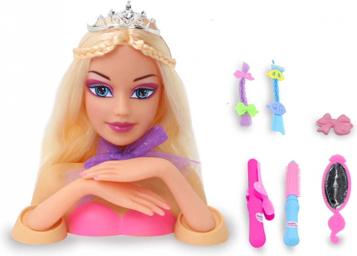 Jamara kaphoofd prinses Bella meisjes 24,5 cm 8 delig - Roze