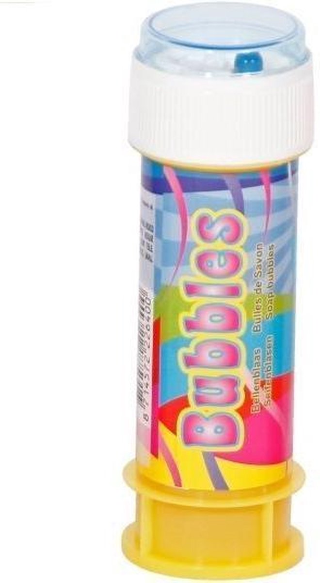 Folat bellenblaas Party Bubbels junior 60 ml blauw/rood/geel