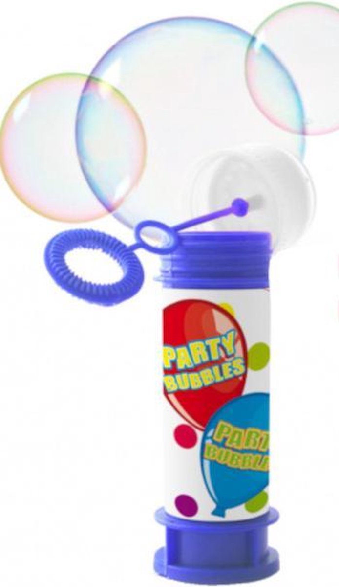 Folat bellenblaas Party Bubbels junior 60 ml blauw/rood/geel