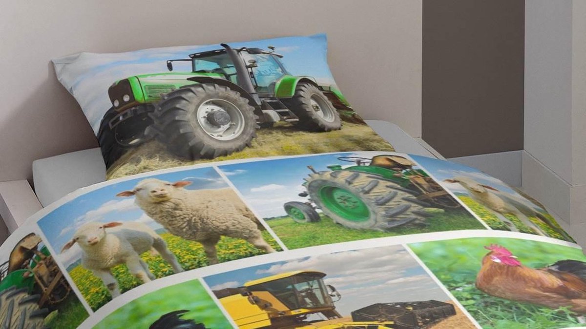 Good Morning dekbedovertrek Agri junior 140 x 220 cm katoen