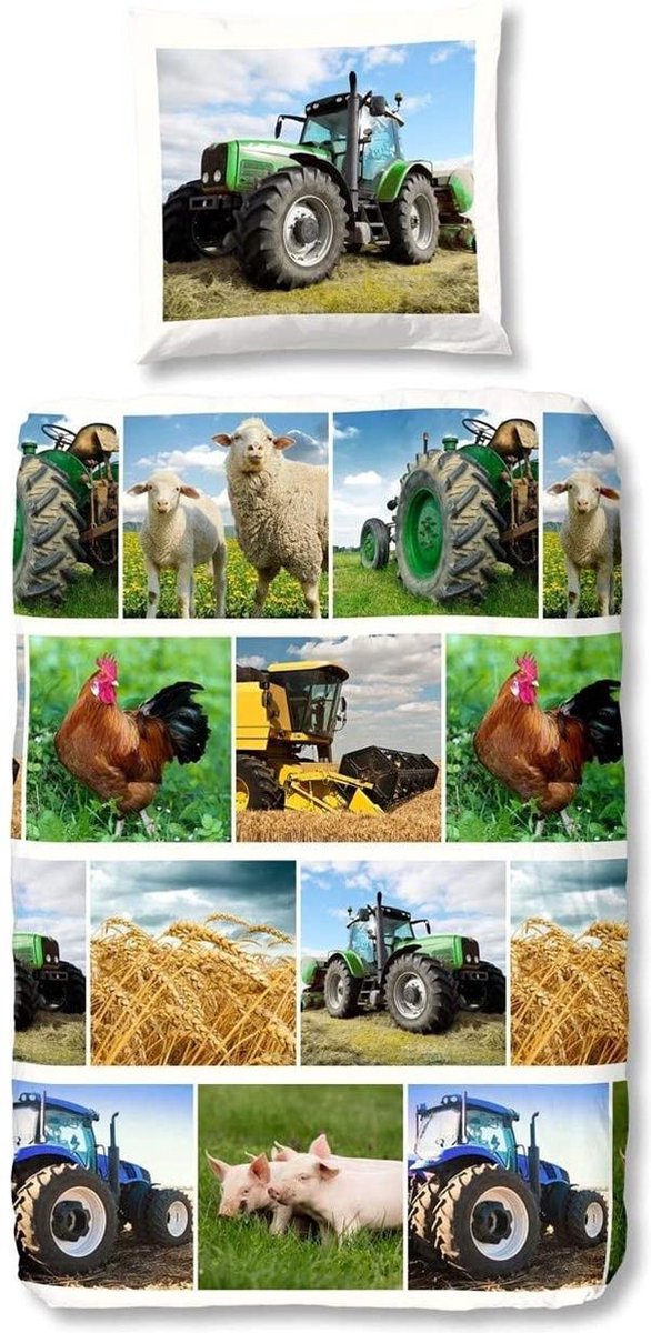 Good Morning dekbedovertrek Agri junior 140 x 220 cm katoen