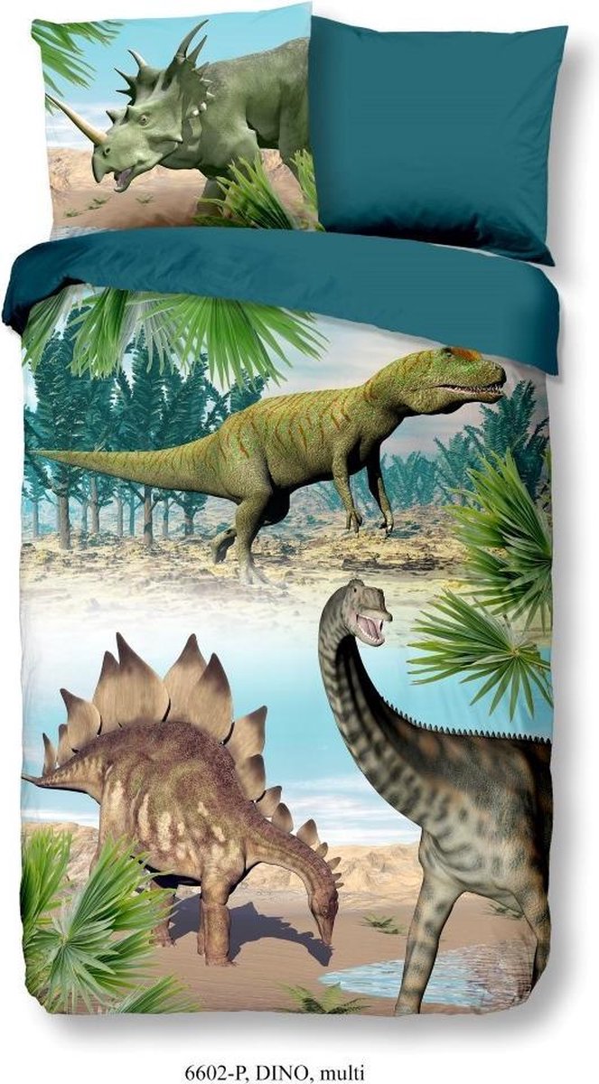 Good Morning dekbedovertrek Dino junior 140 x 220 cm katoen