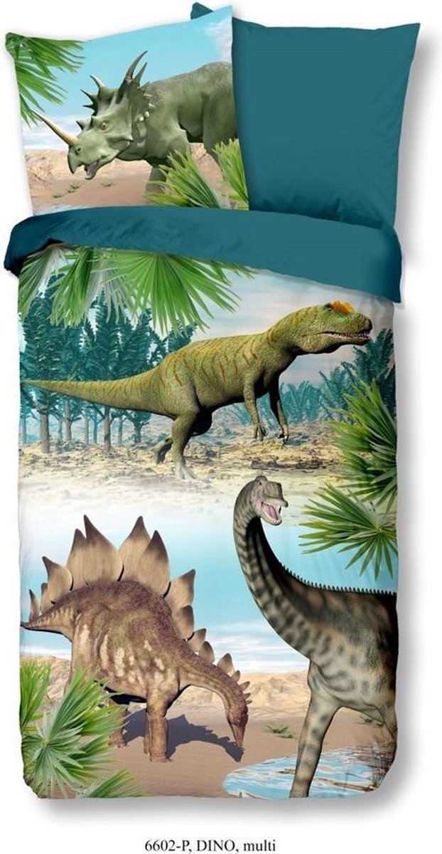 Good Morning dekbedovertrek Dino junior 140 x 220 cm katoen