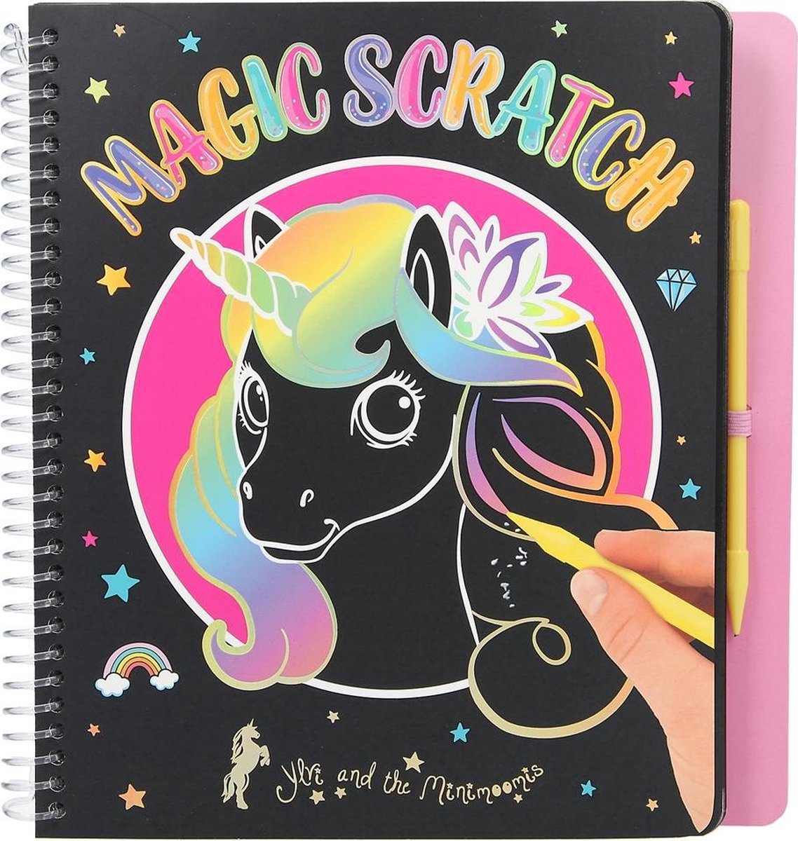 Depesche Ylvi krasboek Magic Scratch meisjes 20 x 19,3 cm papier - Negro