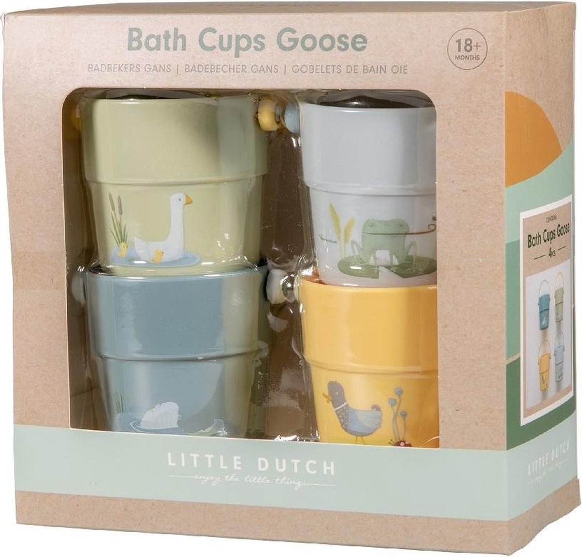 Rubo Toys badbeker Little Dutch junior 7,5 x 7 cm 4 stuks