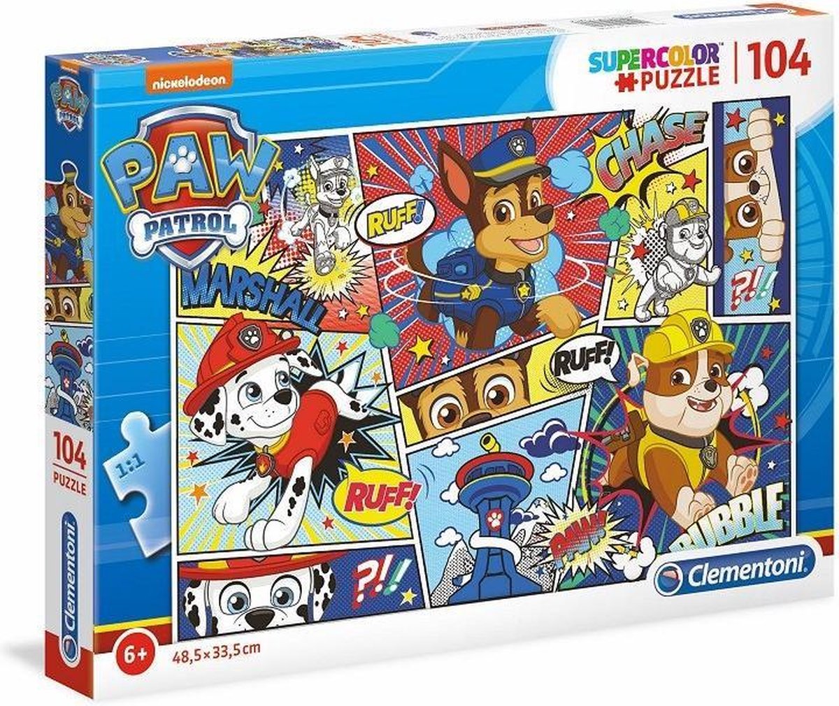 Clementoni legpuzzel Paw Patrol junior karton 104 stukjes