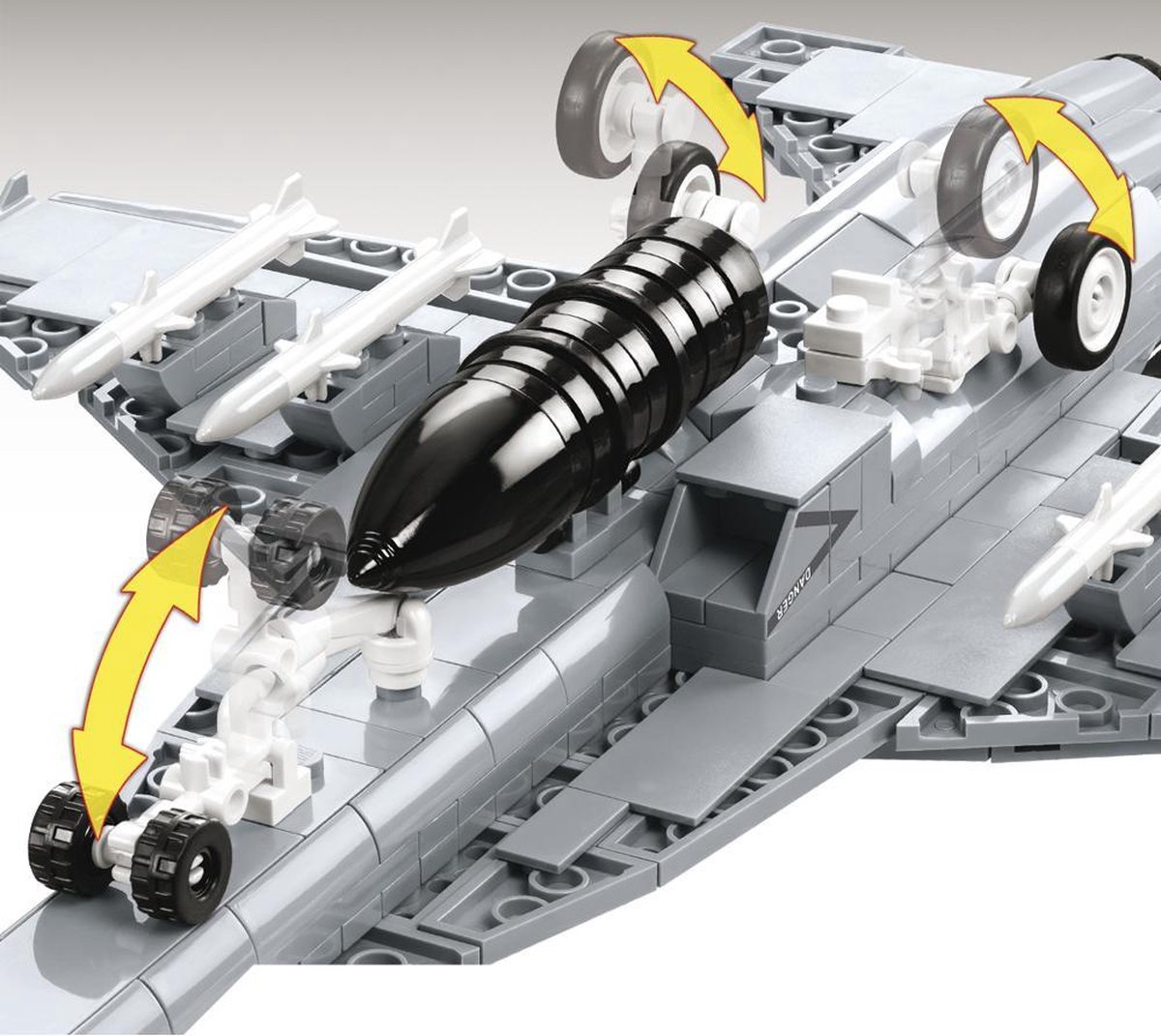 Cobi bouwset vliegtuig 1:48 Super Hornet junior zilver 570 delig - Silver