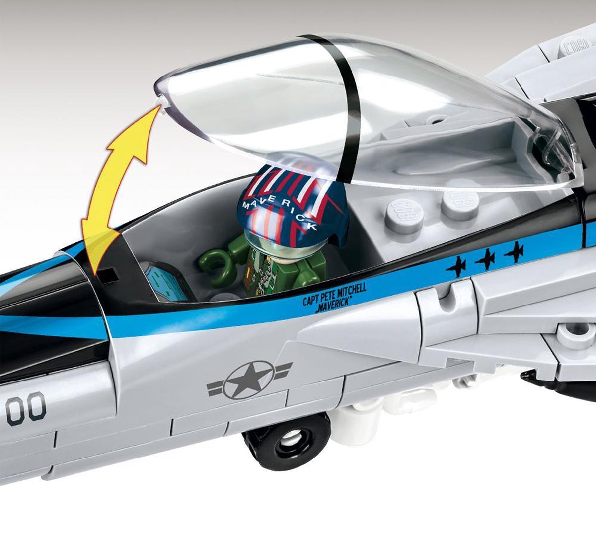 Cobi bouwset vliegtuig 1:48 Super Hornet junior zilver 570 delig - Silver