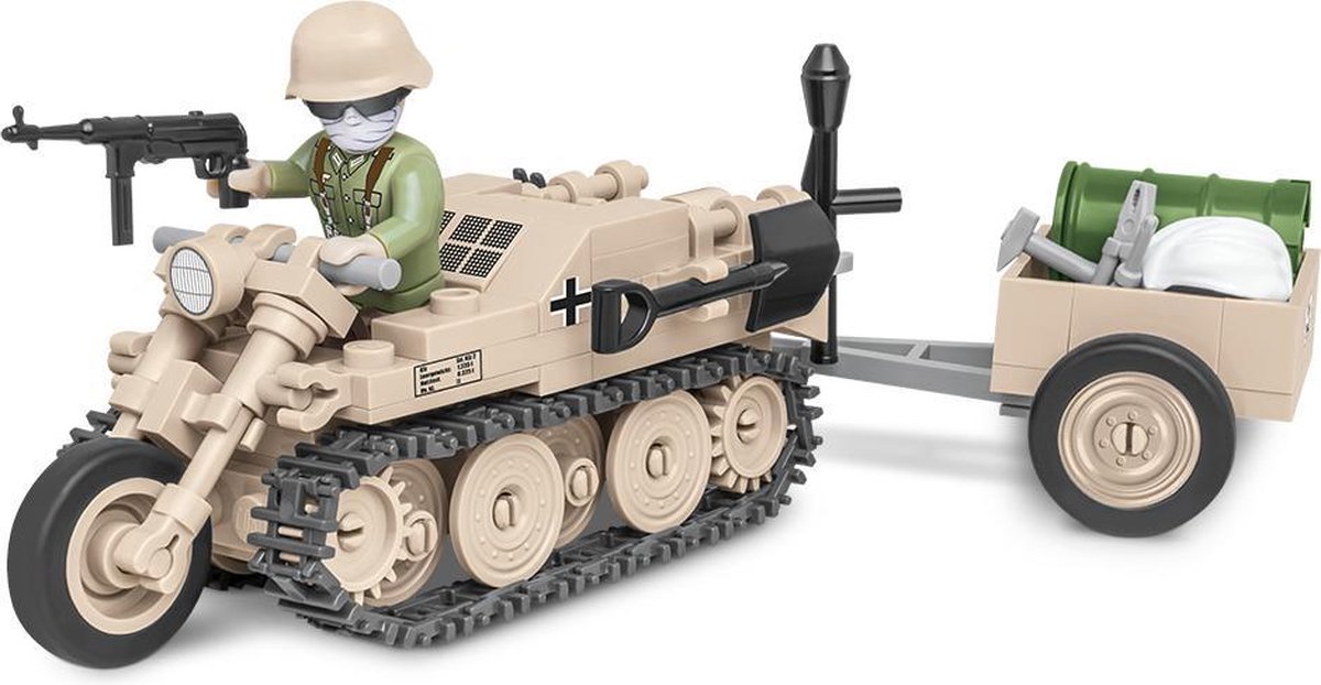 Cobi bouwpakket S.d.kfz 2 Kettenkrad junior ABS 170 delig - Beige