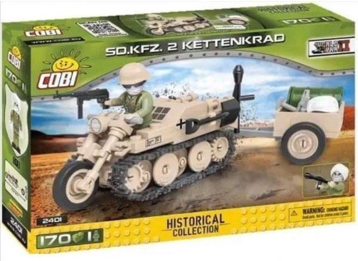 Cobi bouwpakket S.d.kfz 2 Kettenkrad junior ABS 170 delig - Beige