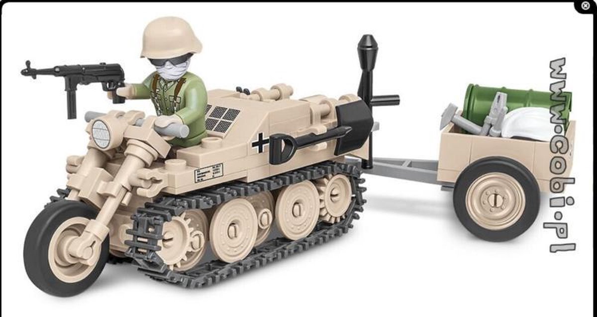 Cobi bouwpakket S.d.kfz 2 Kettenkrad junior ABS 170 delig - Beige