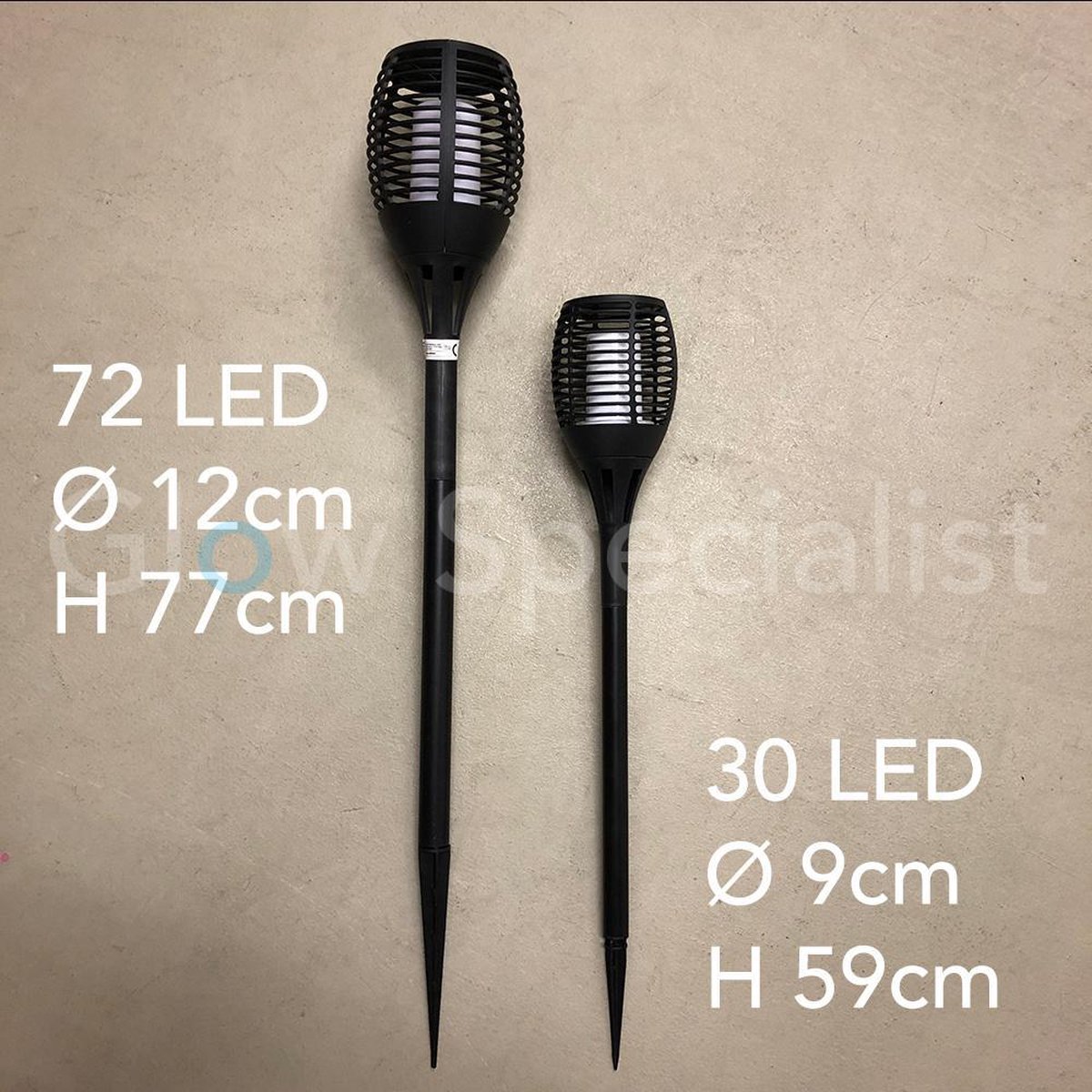 Grundig Solar Light Flame - 30 LED - Zwart