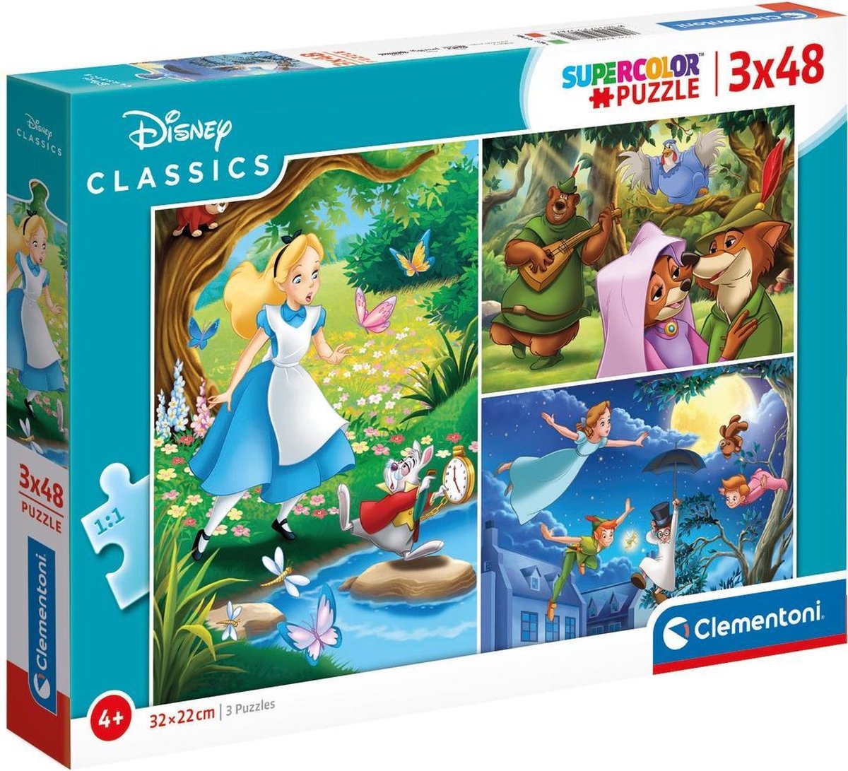 Clementoni legpuzzels Disney junior karton 144 stukjes 3 delig