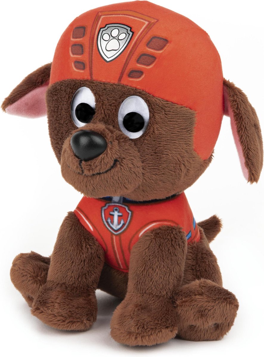 Spinmaster van der Meulen knuffel Paw Patrol 15 cm pluche oranje/ - Bruin