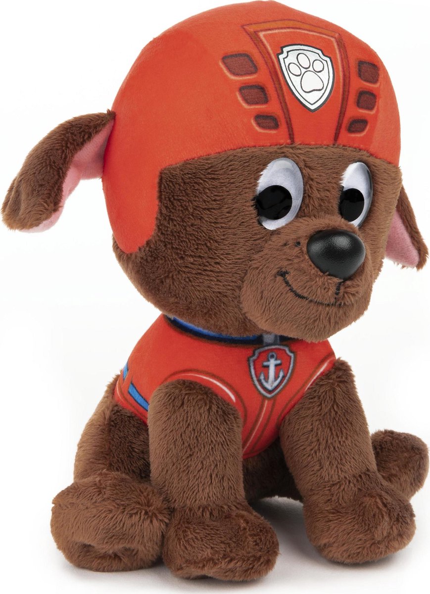Spinmaster van der Meulen knuffel Paw Patrol 15 cm pluche oranje/ - Bruin
