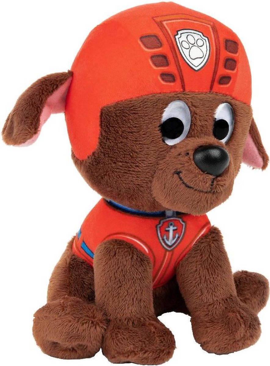 Spinmaster van der Meulen knuffel Paw Patrol 15 cm pluche oranje/ - Bruin