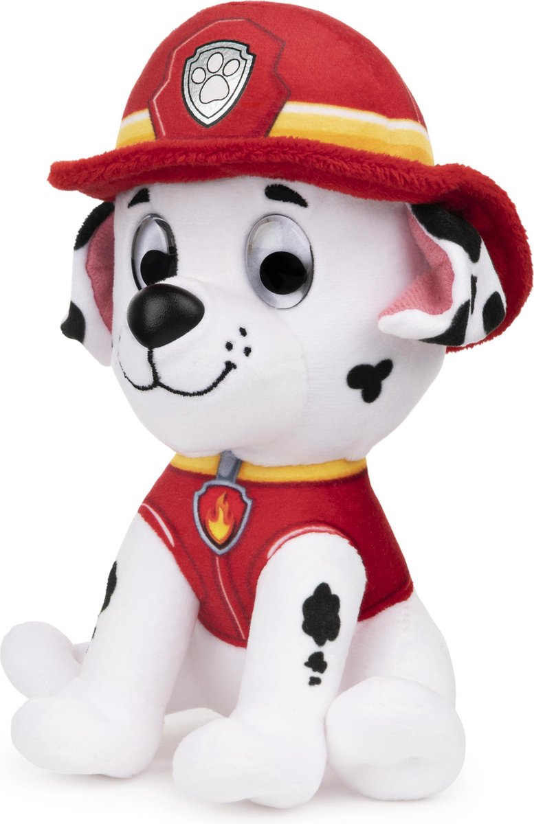 Spinmaster van der Meulen knuffel Paw Patrol 15 cm pluche rood/wit