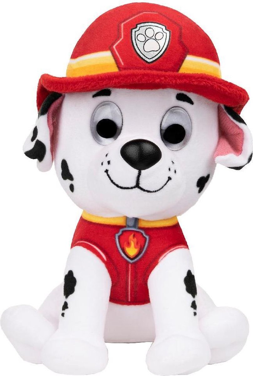 Spinmaster van der Meulen knuffel Paw Patrol 15 cm pluche rood/wit