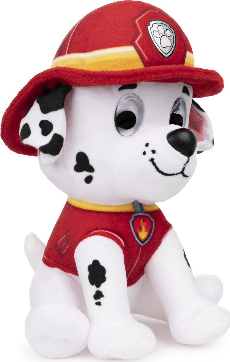 Spinmaster van der Meulen knuffel Paw Patrol 15 cm pluche rood/wit