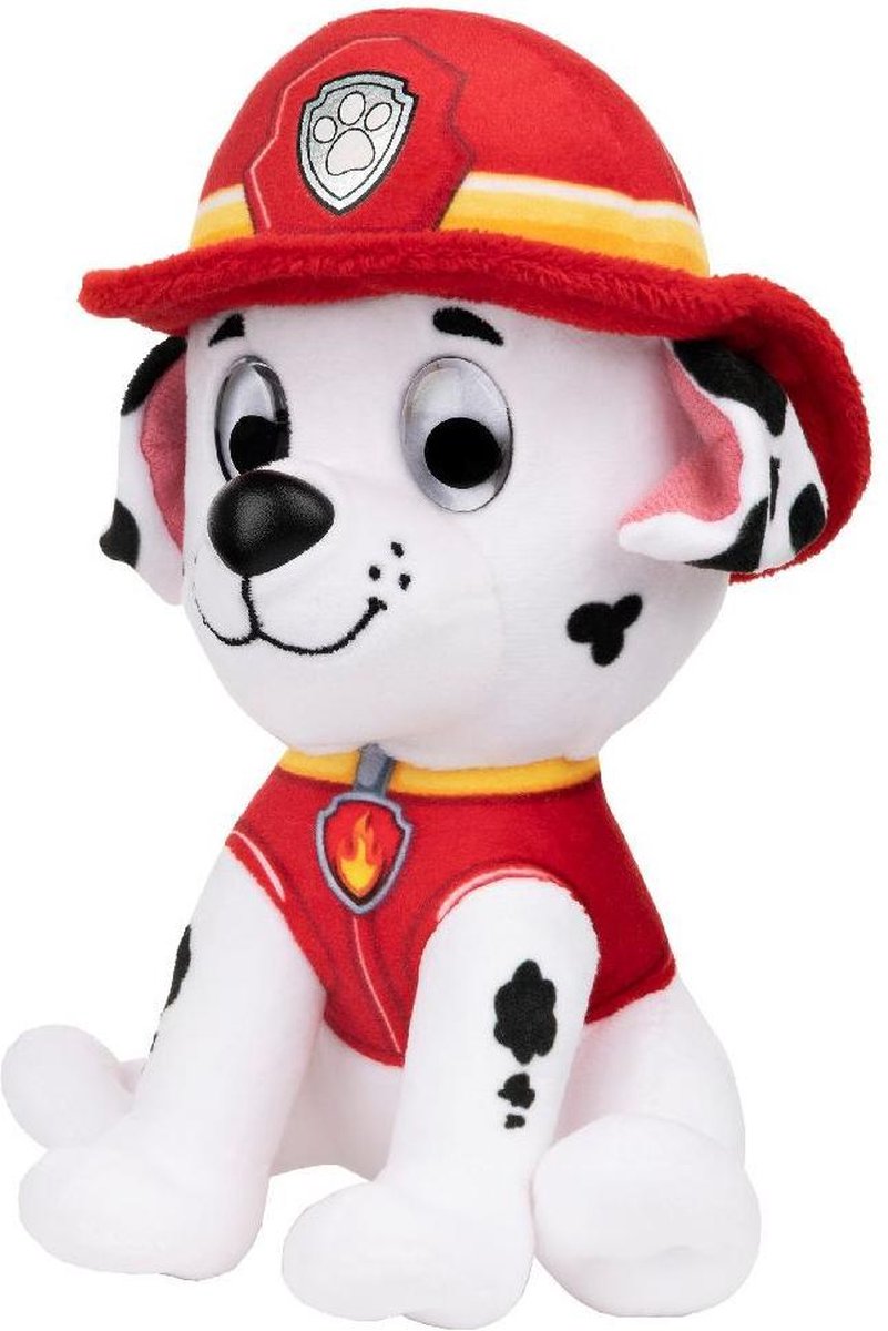 Spinmaster van der Meulen knuffel Paw Patrol 15 cm pluche rood/wit
