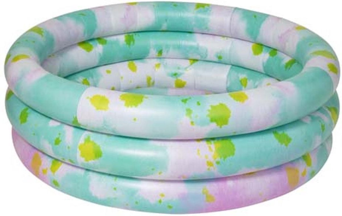Sunnylife opblaaszwembad Tie Dye 130 x 39 cm PVC/roze - Groen