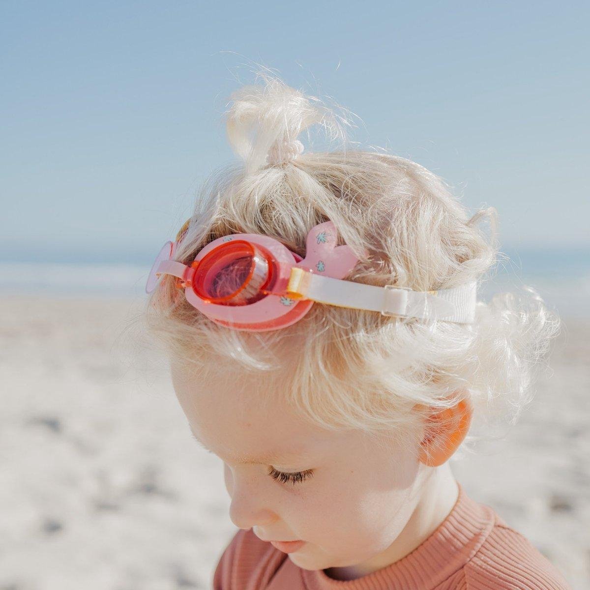 Sunnylife zwembril zeemeermin junior 16 x 5 cm rubber - Roze