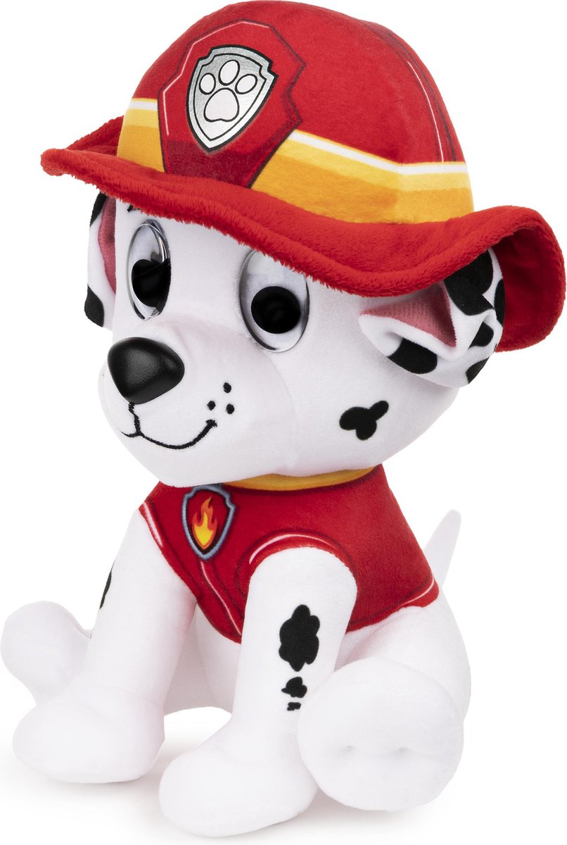 Spinmaster van der Meulen knuffel Paw Patrol 23 cm pluche/wit - Rood