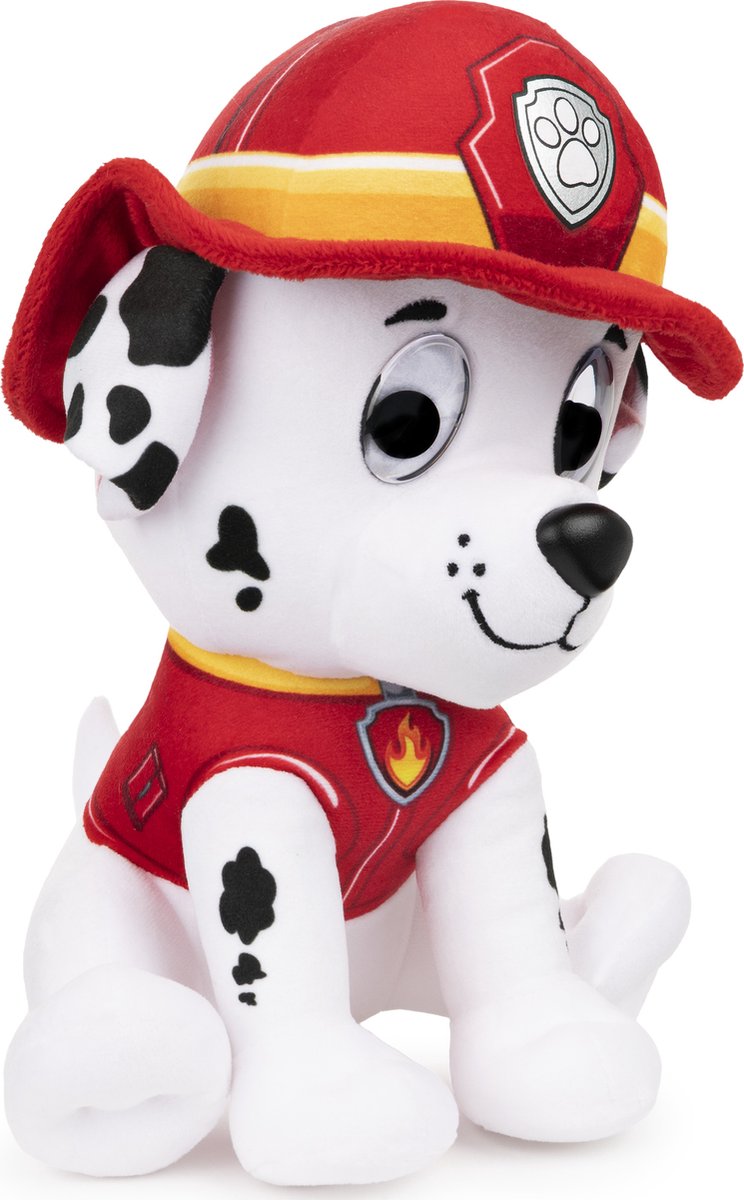 Spinmaster van der Meulen knuffel Paw Patrol 23 cm pluche/wit - Rood