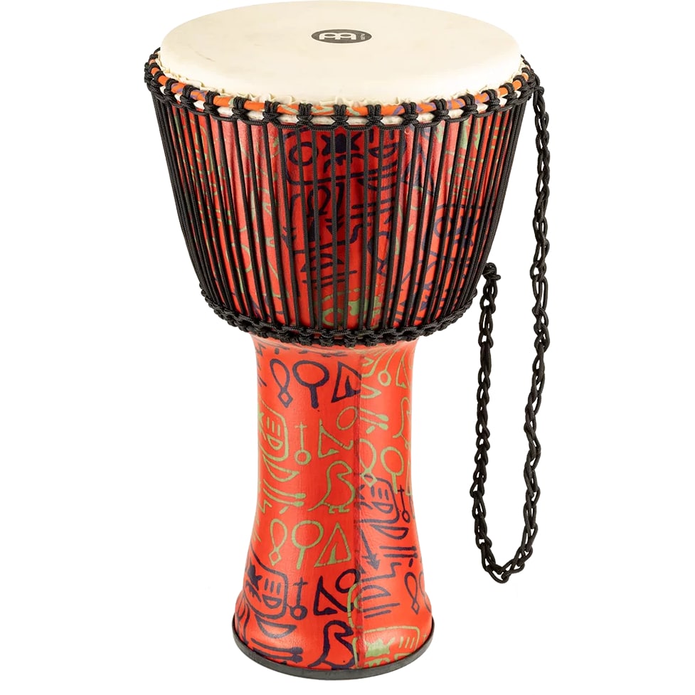 Meinl PADJ1 Rope Tuned Travel Series Pharaoh's Script 14 inch djembe