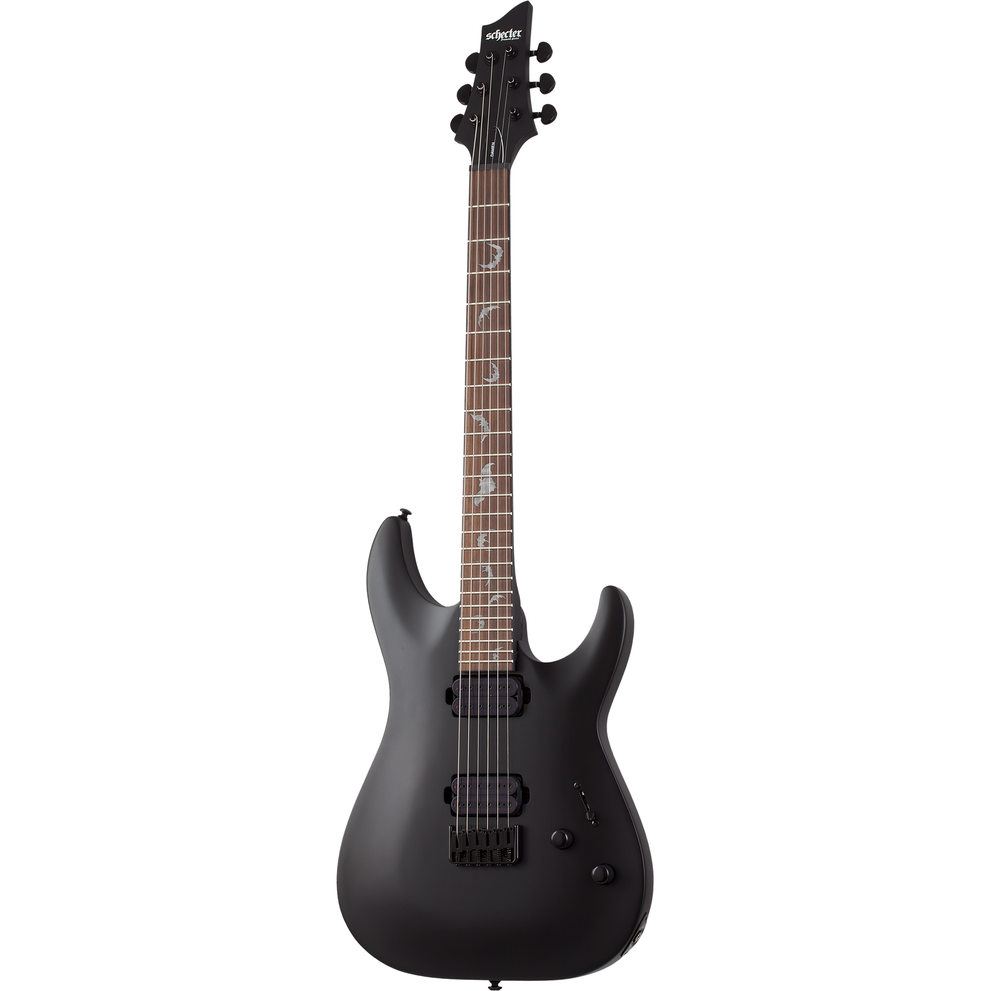 Schecter Damien-6 Satin Black elektrische gitaar