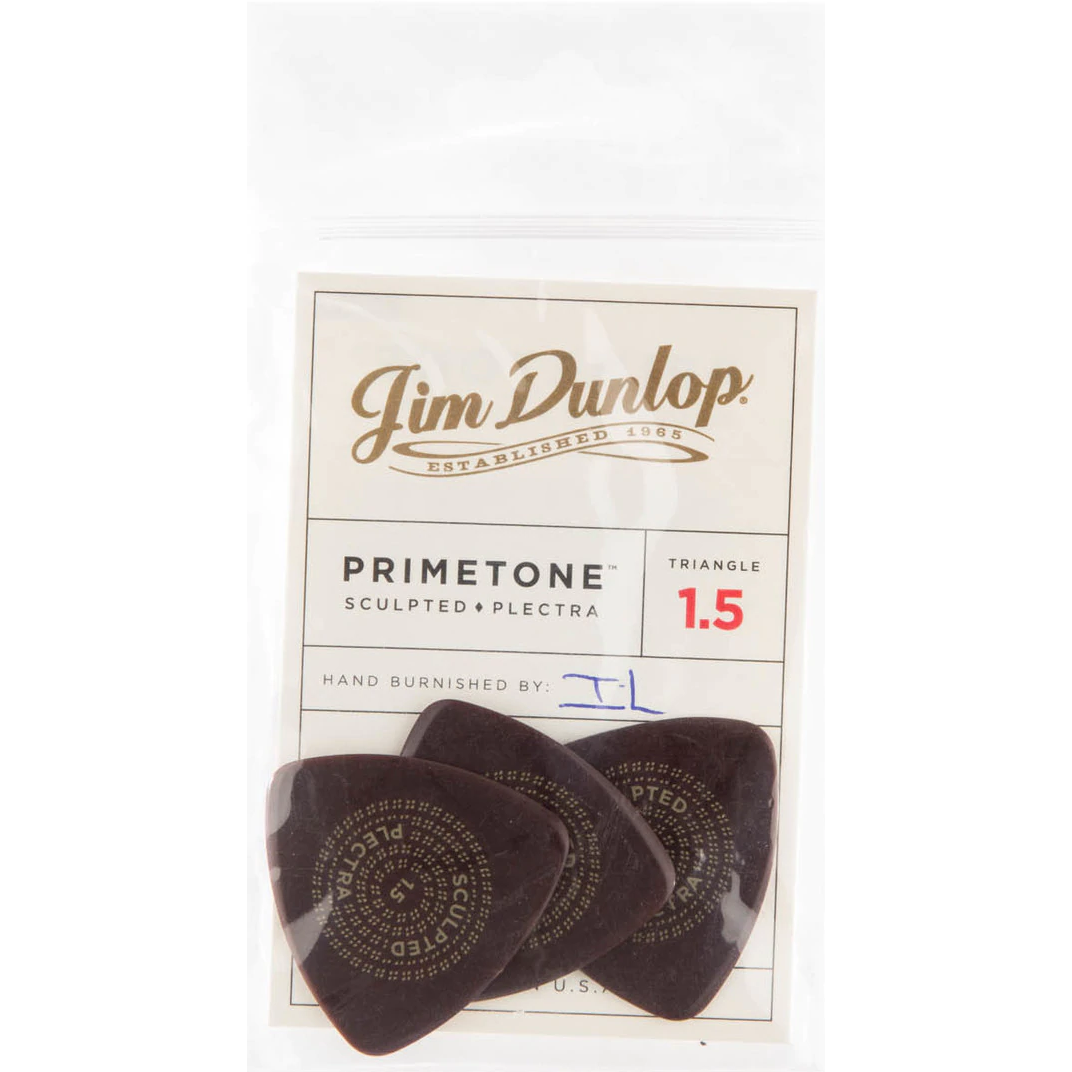 Dunlop Primetone Triangle Smooth Pick 1.50mm plectrumset (3 stuks)