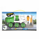 Toi-Toys Toi Toys Cars&trucks 3 in 1 DIY vuilniswagen jongens - Groen
