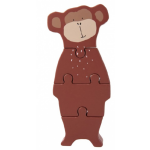 Trixie blokpuzzel Mr. Monkey 18 x 11 cm hout 4 stuks - Bruin