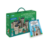 Rebo Productions Het middeleeuws kasteel - Boek + 3D-puzzel - Beige