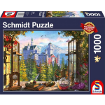 Schmidt Spiele legpuzzel Uitzicht op sprookjeskasteel 1000 stukjes