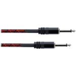 Cordial EI7.5PP-TWEED-RD Elements instrumentkabel 6.3 TS jack recht 7.5m tweed rood