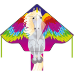 HQ Kites vlieger Pegasus junior 120 cm polyester 3 delig - Roze