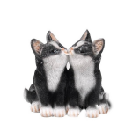 Dierenbeelden Poesjes/katjes - Decoratie Beeldje Kittens 20 Cm - Zwart