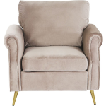 Beliani Vietas Fauteuil Fluweel 62 X 85 Cm - Beige