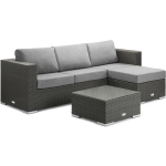 Feel Home - Alu Wicker Corner Loungeset - Messina I - Grijs