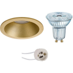 Osram - Led Spot Set - Parathom Par16 927 36d - Pragmi Pollon Pro - Gu10 Fitting - Dimbaar - Inbouw Rond - Mat - - Goud