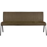 LABEL51 Eetkamerbank Matz - Army Green - Microfiber - 175 Cm - Groen