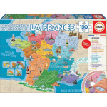 Puzzle 150 Pieces - Afdelingen En Regio's Van Frankrijk