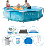 Intex Zwembad Super Deal - 8-delig - Metal Frame Rond Strandzijde 305x76 Cm - Blauw