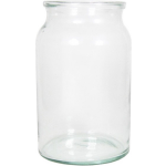 Glazen Melkbus Bloemen Vaas/vazen Smalle Hals 14.5 X 23 Cm - Transparante Bloemenvazen Van Glas