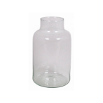 Glazen Melkbus Bloemen Vaas/vazen Smalle Hals 15 X 25 Cm - Transparante Bloemenvazen Van Glas